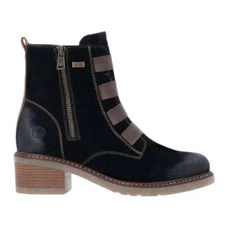 Remonte Womens Real Leather Mid Height Boots In Schwarz