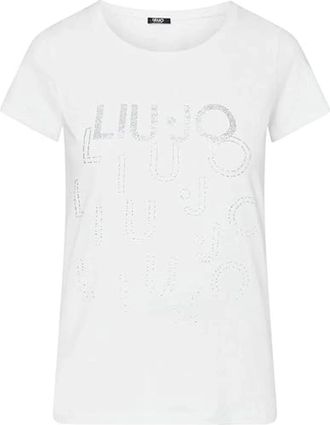 Liu Jo T-Shirt Basica - Dames - T-shirts - Wit - S - Katoen - Tops