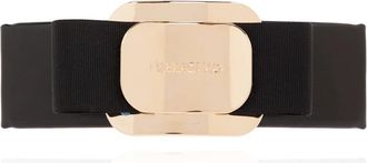 Ferragamo Vara Plate Haarclip - Dames - Haaraccessoires - Zwart - ONE Size - Leer - Accessoires