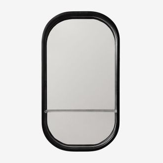 Sklum Espejo De Pared Ovalado 50x90 Cm Para Ba&ntilde;o Con Balda Warien Sklum