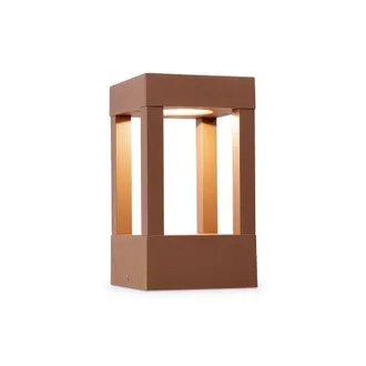 Faro Barcelona Faro Agra Pedestal Exterior 20cm Marr&oacute;n Claro 2700k Ip55