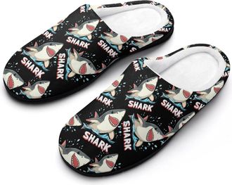 Generic Shark Cotton Slippers for Women Indoor Outdoor Slipper Slip-On Memory Foam Home Shoes