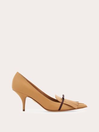 Ferragamo Women Pump with mini bow detail Brown Size 10.5