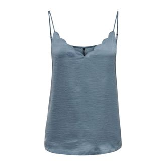 Only Canotta Scollo a V Senza Maniche - - Tops - Donna - Blu - S