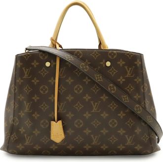 Louis Vuitton Brown Monogram Monogram Handbag Shoulder Bag Tote Bag (Pre-Owned)