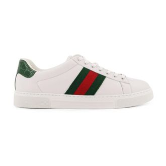 Gucci Ace sneaker met Web - Heren - Schoenen - Veelkleurig - Maat: 45 EU Leer