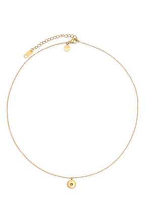 Petit Moments Birthstone Disc Pendant Necklace in Gold-August at Nordstrom