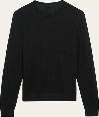 Theory Mens Merino Wool Crewneck Sweater