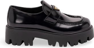 Prada Brushed Leather Loafers