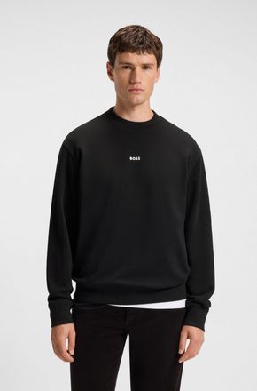 Boss Orange by Hugo Boss Sweatshirt BOSS ORANGE WeSmallcrew, Herren, Gr. XXL, schwarz (schwarz001), Sweatware, Obermaterial: 100% Baumwolle, unifarben, relaxed fit, Rundhals, 