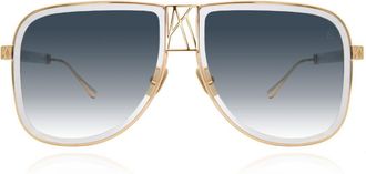 Anna-Karin Karlsson LOGO DUDE Translucent Womens Sunglasses Gold Size 59