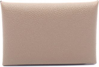 Hermès Brown Epsom Leather Coin Purse/Coin Case (Pre-Owned)