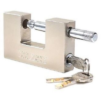 Trade Shop Trade Shop - Lucchetto Antiscasso Catenaccio 100mm Corazzato Blindato 3 Chiavi Serranda