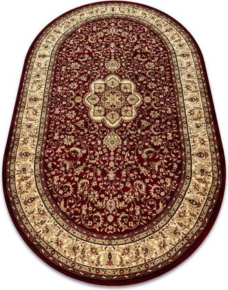RugsX Rugsx - Alfombra Royal Adr Oval Modelo 521 Burdeos Red 100x180 Cm