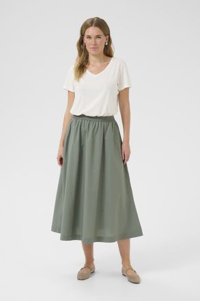 Cream Rok A-shape Laurel Wreath light green