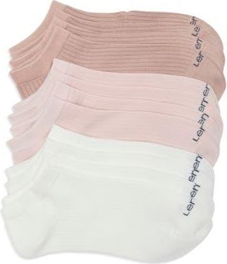 LEMON 6-Pack Rib Low Cut Socks in Brown/Pink at Nordstrom Rack