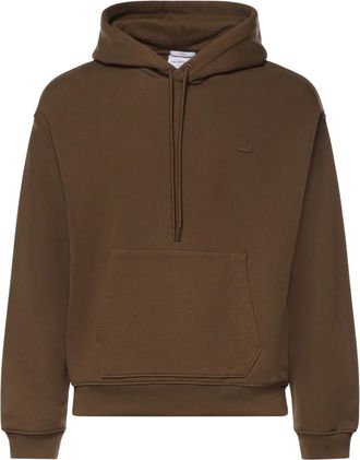 Lacoste Felpa con cappuccio in pile pesante - - Sweatshirts & Hoodies - Uomo - Marrone - 2XL