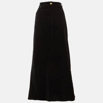Ganni Ganni Black Corduroy Maxi Skirt
