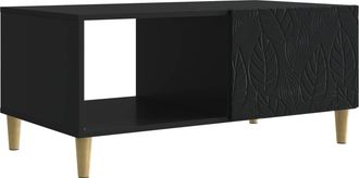 vidaXL Mesa De Centro Negro 90 X 50 X 40 Cm Madera De Ingenier&iacute;a Vidaxl