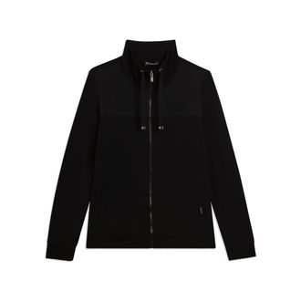 Freddy Felpa Zip con Collo Alto e Ricami Floreali