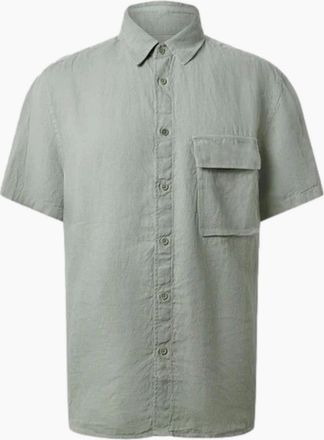 Belstaff Mens Belstaff SS Scale Shirt S1-26 Lichen - Grey - Size: 40/Regular