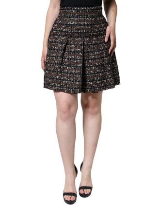 Dolce & Gabbana Pliss&eacute;-tweed minirok
