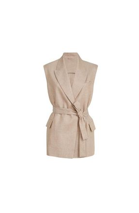 Brunello Cucinelli Twill vest with monili in Antique Pink at Nordstrom, Size 34 It