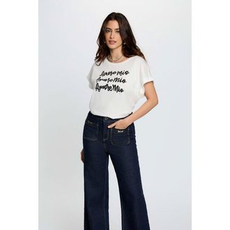 Morgan T-shirt met ronde hals en korte mouwen