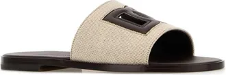 Dolce & Gabbana Cotton Canvas Slider - Beige
