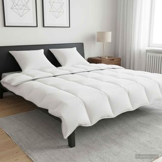 vidaXL Vidaxl Set Di Piumoni Bianco 260 X 240 Cm Poliestere, Bamboo
