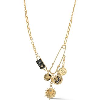 Sphera Milano Mixed Charm Necklace in Gold at Nordstrom Rack