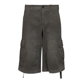 Fendi Shorts - Dames - Korte Broeken - Groen - XS - Katoen - Korte Broeken
