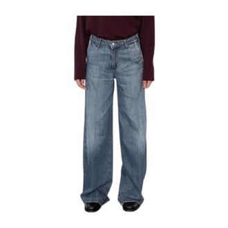 People Loose-fit Jeans, female, Blue, Size: W27 Europa America 3497 Denim
