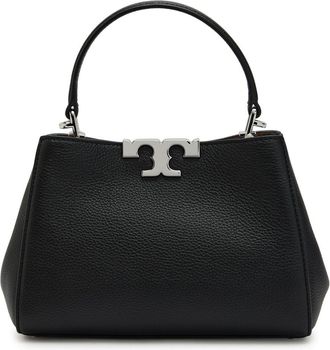 Tory Burch Eleanor Mini T-logo Grained Leather top Handle bag - Black - One Size