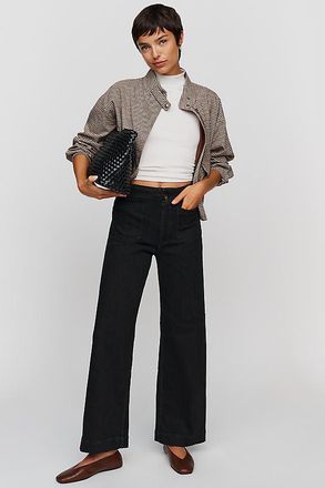 Maeve Colette High-Rise Wide-Leg Full-Length Jeans
