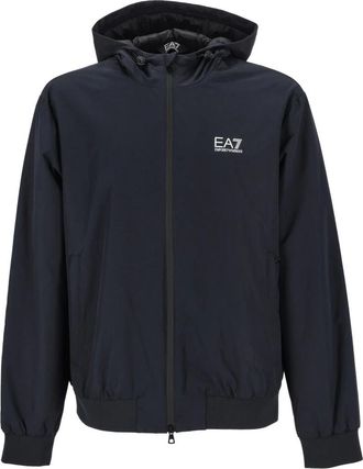Emporio Armani Stijlvolle Jas in Blauw - Heren - Zomerjassen - Zwart - 2XL - Jassen