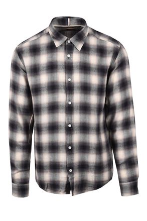 HUGO BOSS Mens Liam Kent Shirt Medium Grey - Size 2XL