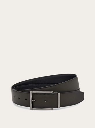 Ferragamo Men Reversible and adjustable belt Green