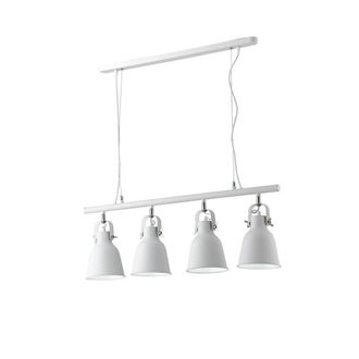 Netlighting Legend Bar Ceiling Dome Pendant White Nickel E27
