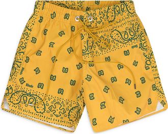 Rhude YELLOW BANDANA SWIM SHORTS