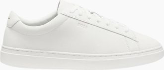 HUGO BOSS Mens Boss Black KIERAN TENN TRAINER WHITE - Size: 11