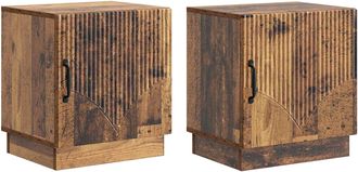vidaXL Mesita De Noche 2 Uds. Madera Envejecida 43 X 34,5 X 47 Cm Vidaxl