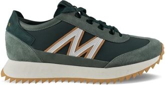 Moncler Pacey 2 Su&egrave;de & Nubuck Sneakers - Heren - Sneakers - Groen - 41 1/2 EU - Su&egrave;de - Schoenen