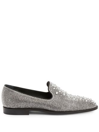 Giuseppe Zanotti Anthime crystal-embellished loafers - Black
