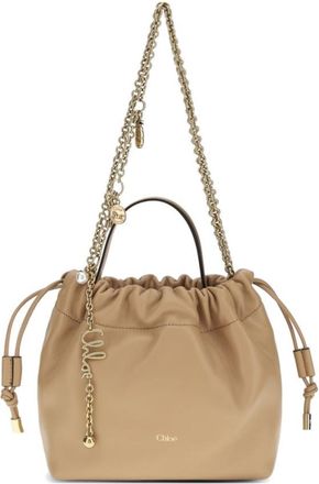 Chlo&eacute; Brown Charms Mini Bucket Bag