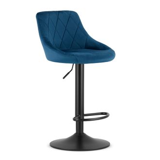 OEM Taburete Kast - Terciopelo Azul Marino / Base Negra