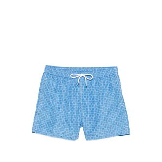 Fedeli Drawstring Print Swim Shorts