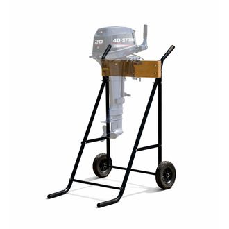 Relaxdays Relaxdays Soporte Para Motor Fueraborda, Almacenamiento Y Transporte, Para Eje Largo Hasta 100 Kg, Soporte Acero, Negro