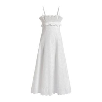 Alberta Ferretti Alberta Ferretti, Midi Dresses, female, White, Size: S Abito Sangallo Dis Degrad&egrave;