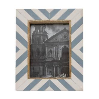 Foreside Home And Garden 5x7 Blue & White Wood Photo Picture Frame w/ Glass Pane at Nordstrom, Size Medium